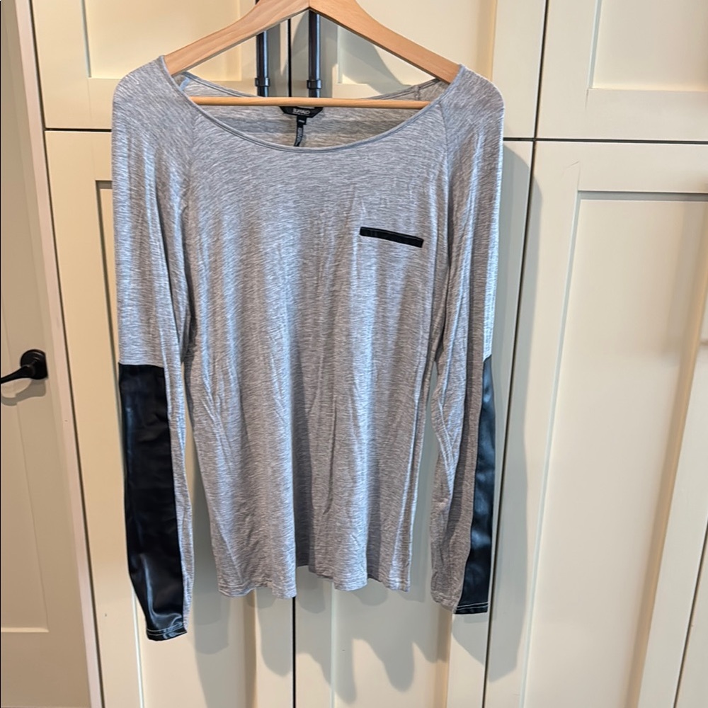 Buffalo David Bitton Shirt with faux leather sleeves